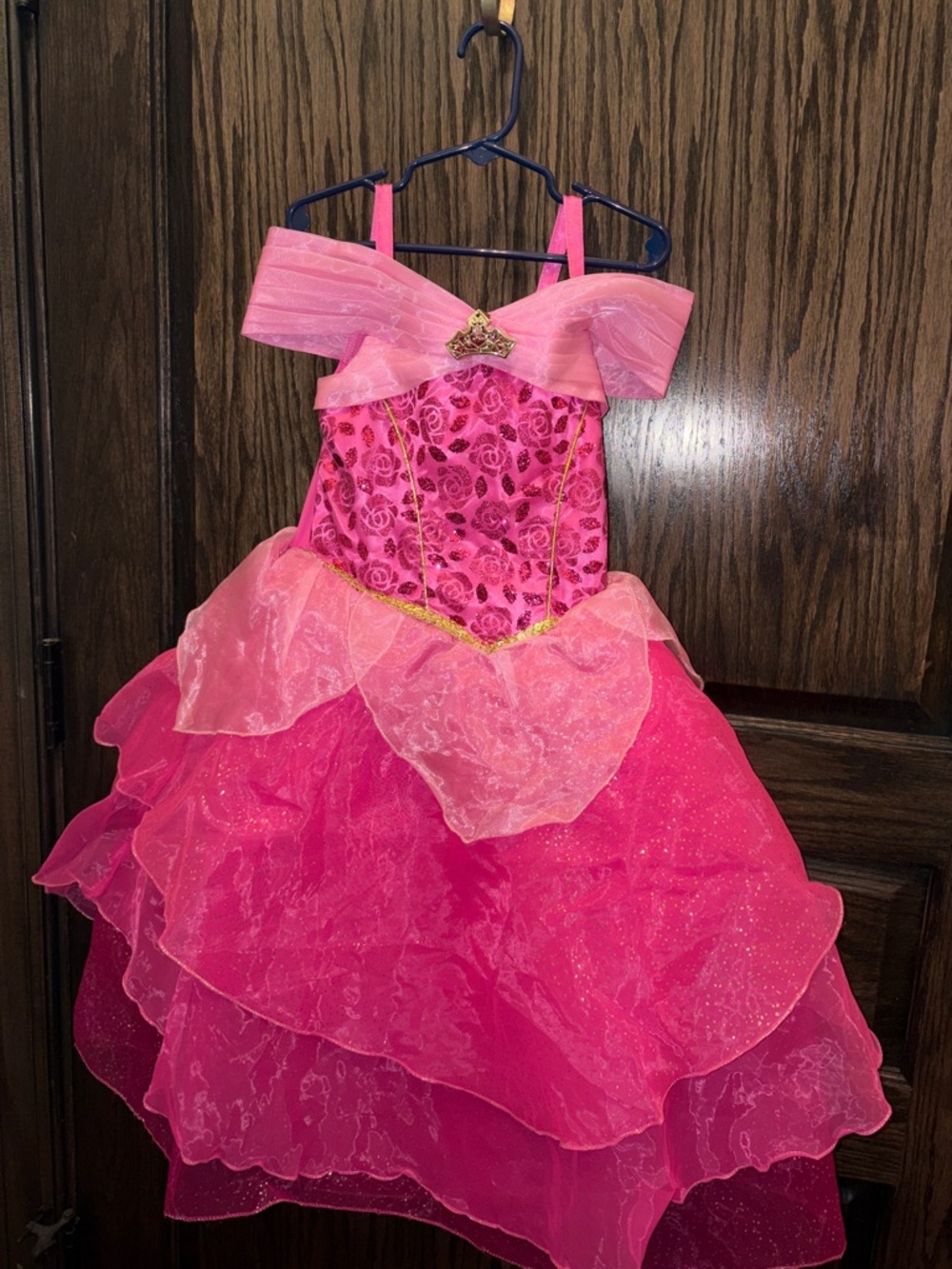 Disney Pink Princess Costume Dress with Gold Accents